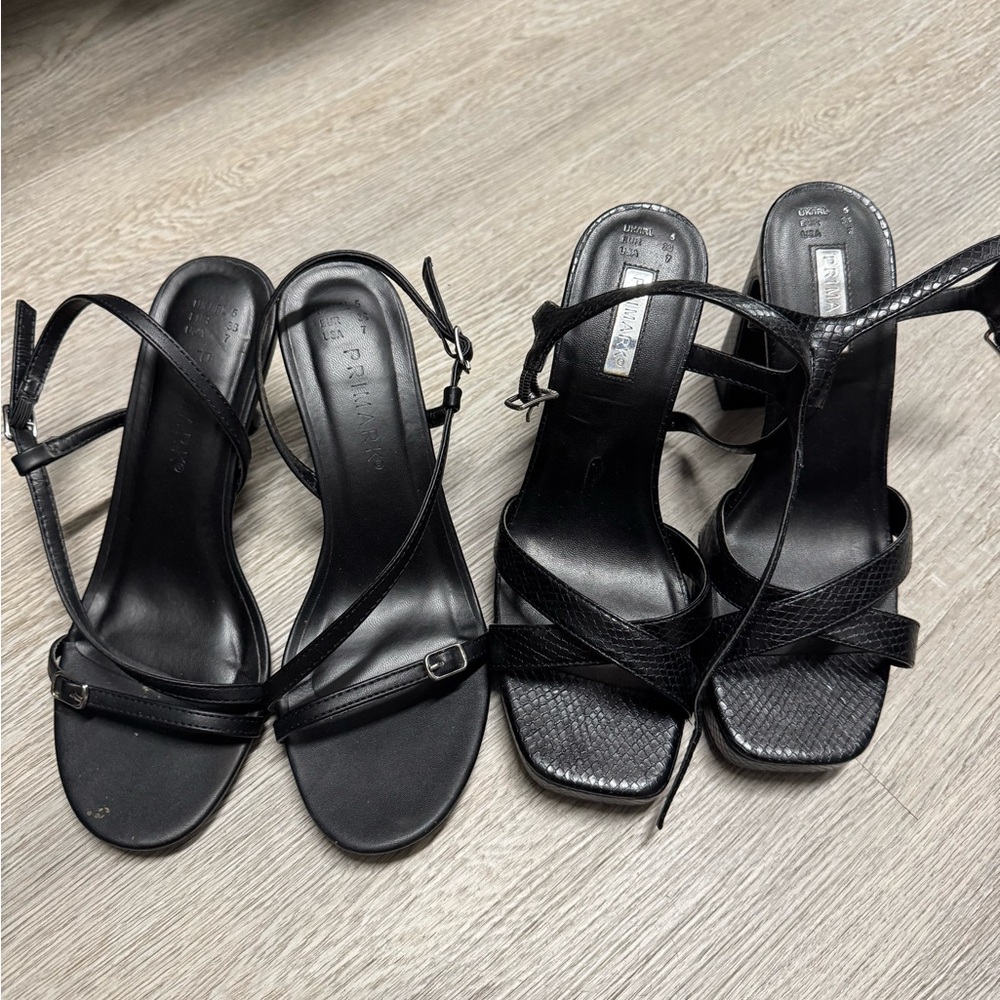 Primark Black Strappy Heels